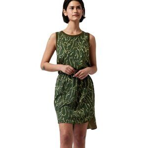 Athleta Rincon Featherweight Dress Voyage Eucalyptus Olive Cinched Waist Size 1X